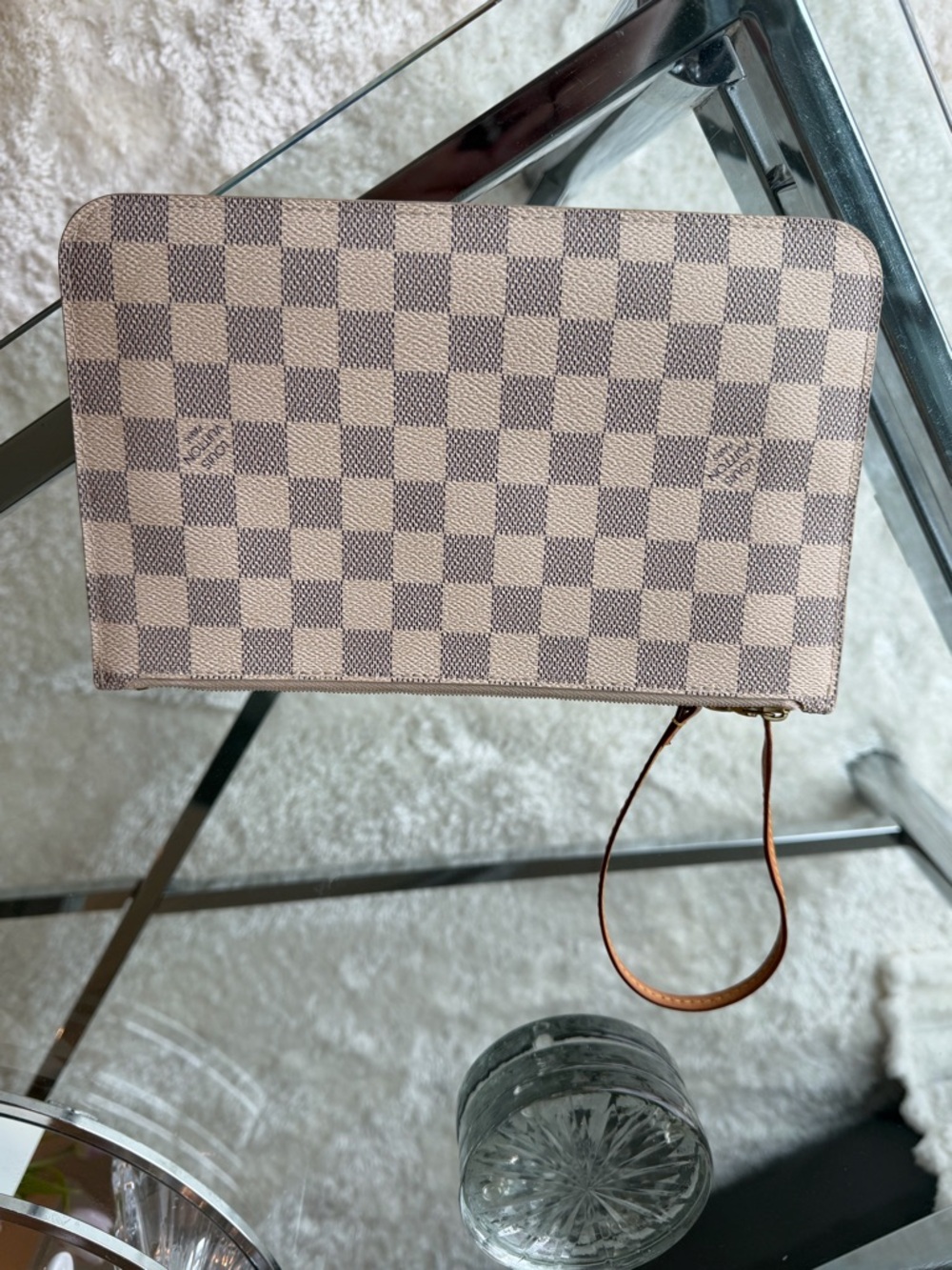 Louis Vuitton Damier Azur Neverfull Pouch - Picture 2 of 7